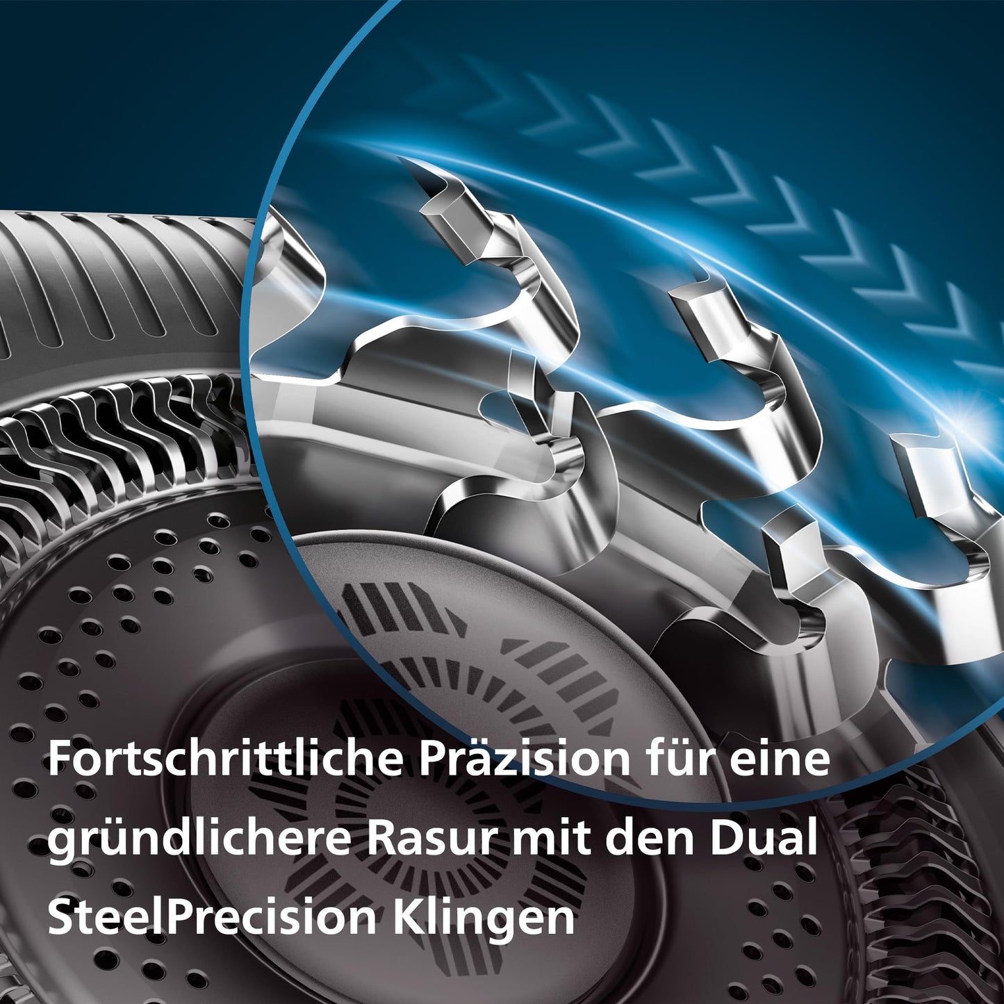 Philips Shaver Series 8000 – Elektrischer Nass- und Trockenrasierer mit SkinIQ Technologie in Schwarz, ausklappbarer Trimmer, Ladestation, Reiseetui, Reinigungsbürste (Modell S8696/35)