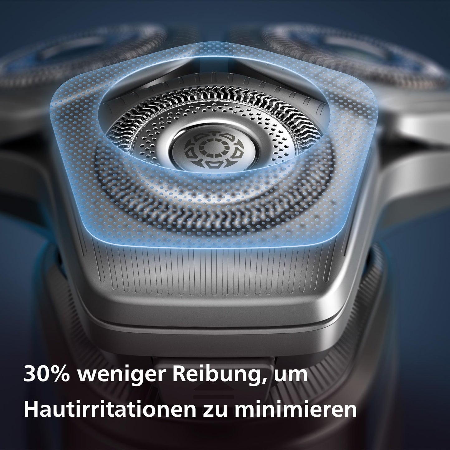 Philips Shaver Series 8000 – Elektrischer Nass- und Trockenrasierer mit SkinIQ Technologie in Schwarz, ausklappbarer Trimmer, Ladestation, Reiseetui, Reinigungsbürste (Modell S8696/35)